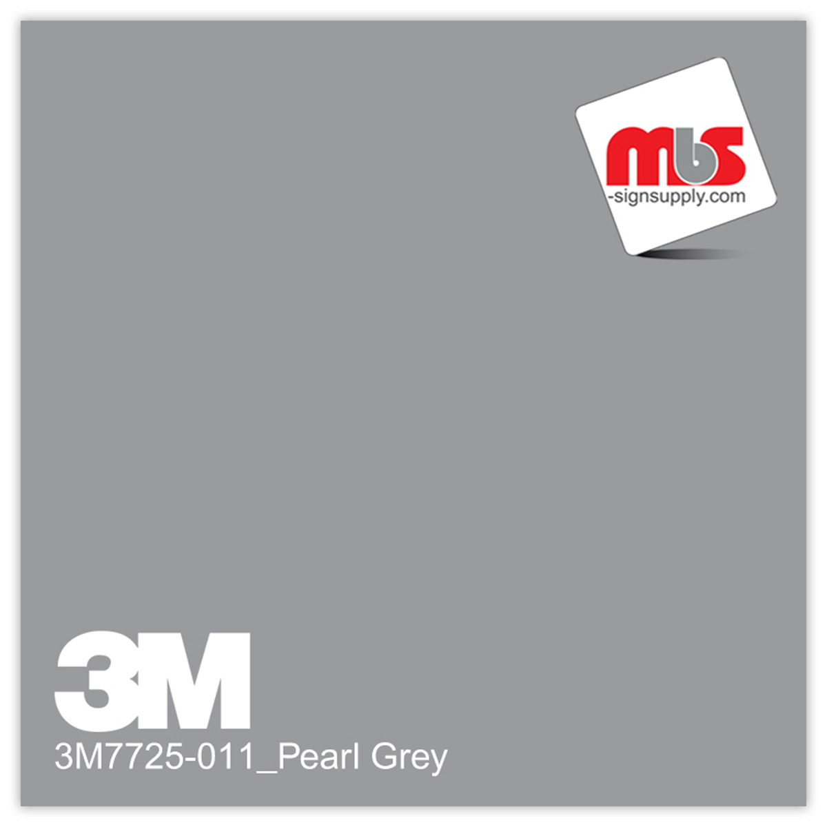 15'' x 50 Yards 3M™ 7725 Scotchcal™ ElectroCut™ Gloss Pearl Grey 8 year Unpunched 2 Mil Cast Graphic Vinyl Film (Color Code 011)